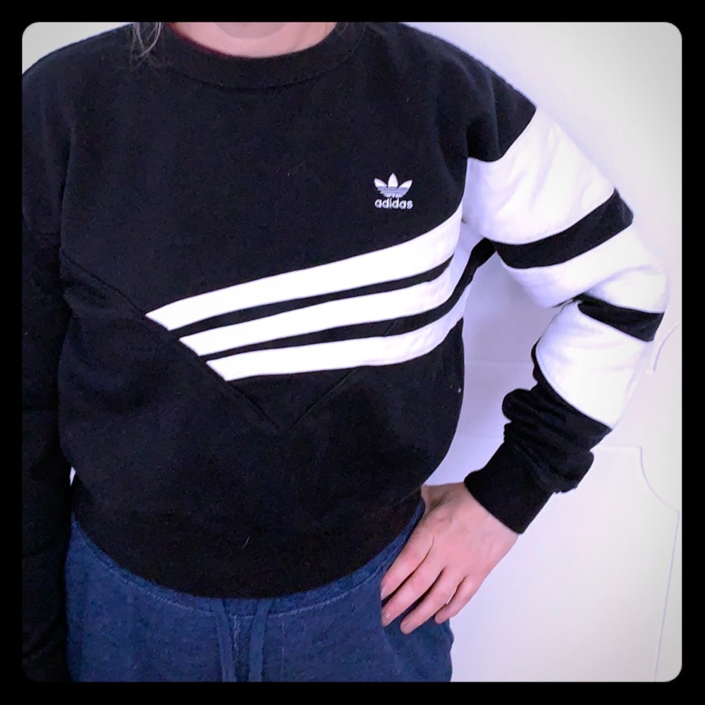 Adidas cropped sweatshirt.